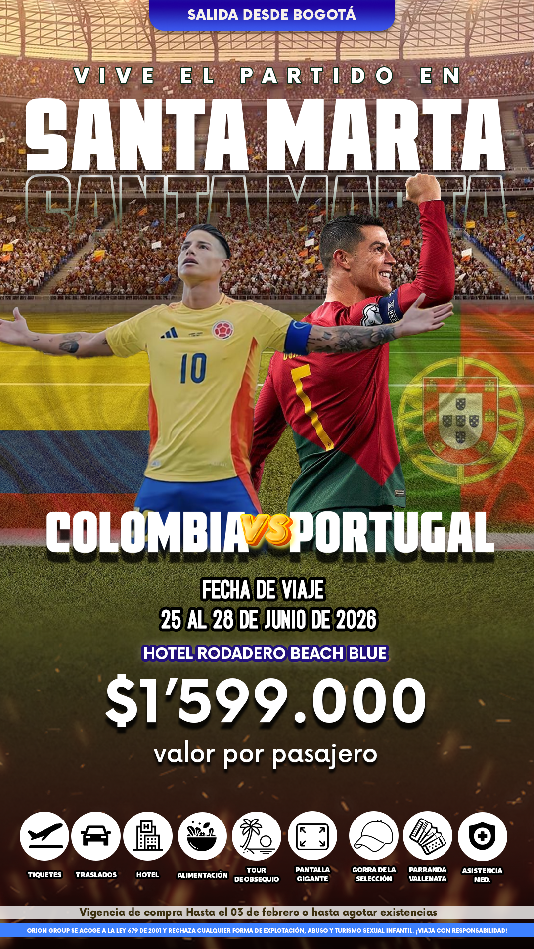 colombia vs portugal